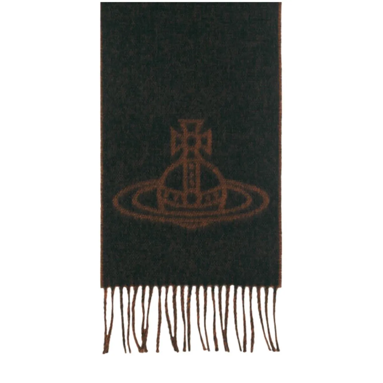 Vivienne Westwood Reversible Terracotta Double Orb Logo Scarf