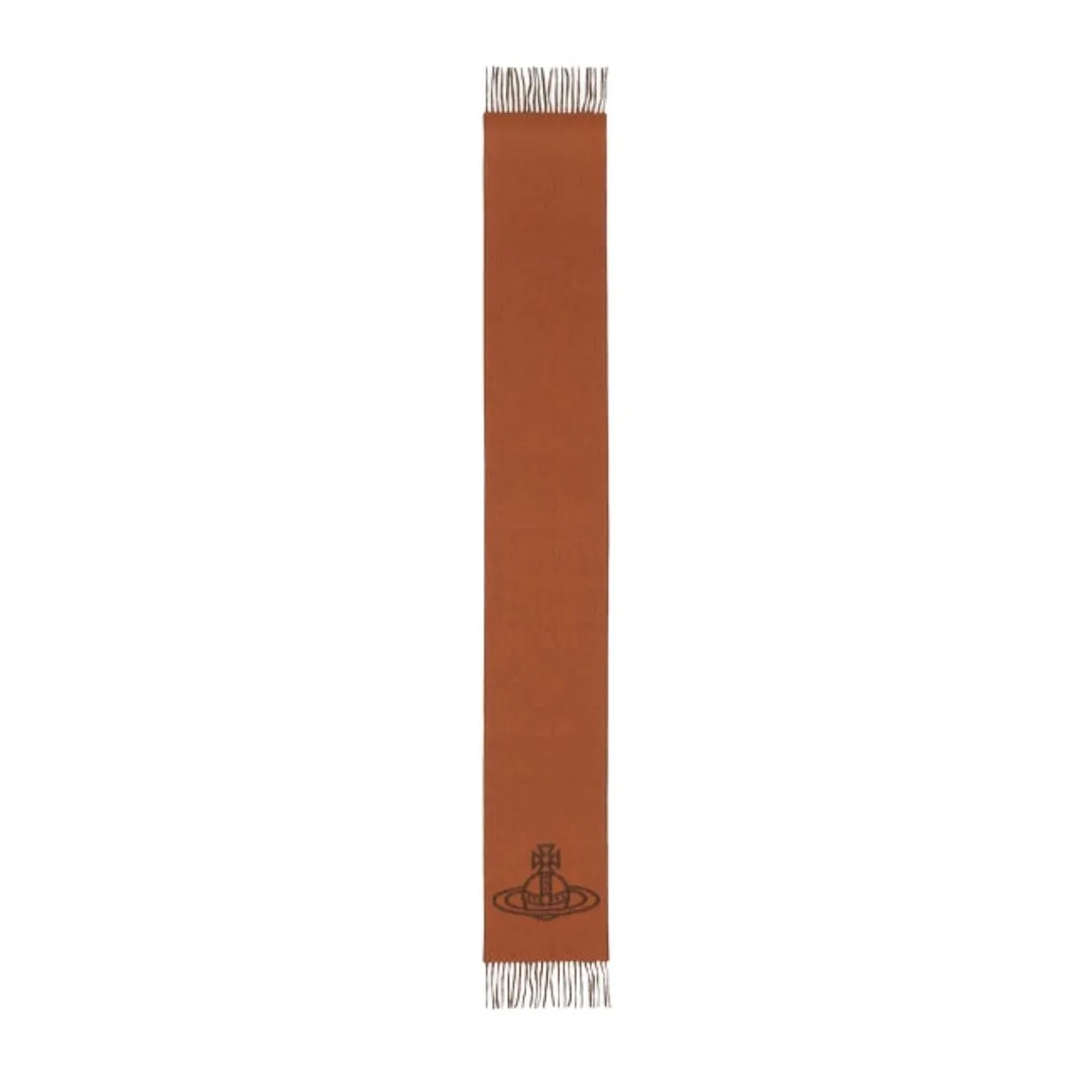 Vivienne Westwood Reversible Terracotta Double Orb Logo Scarf