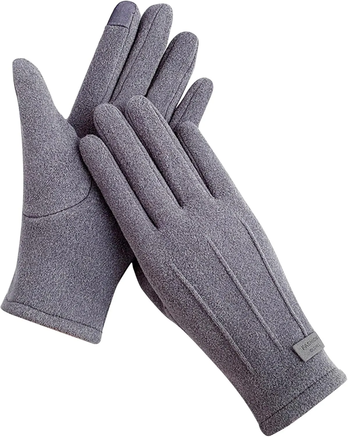 Winter Touchscreen Gloves Warm Knit with Touchscreen Fingers Texting Elastic Cuff Thermal Glove for Women