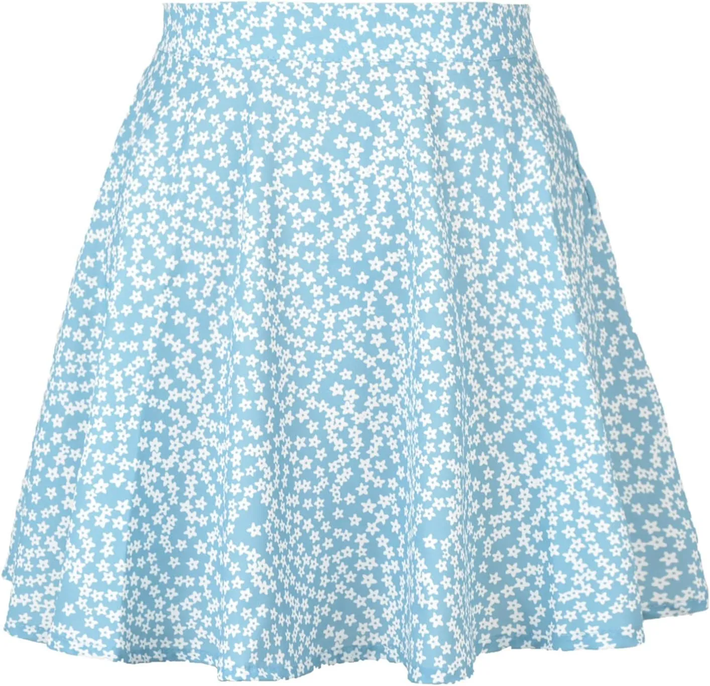 Women's Mini Skirt Vintage Leisure Summer Wrap Spot Print Skater Pleated Skirt