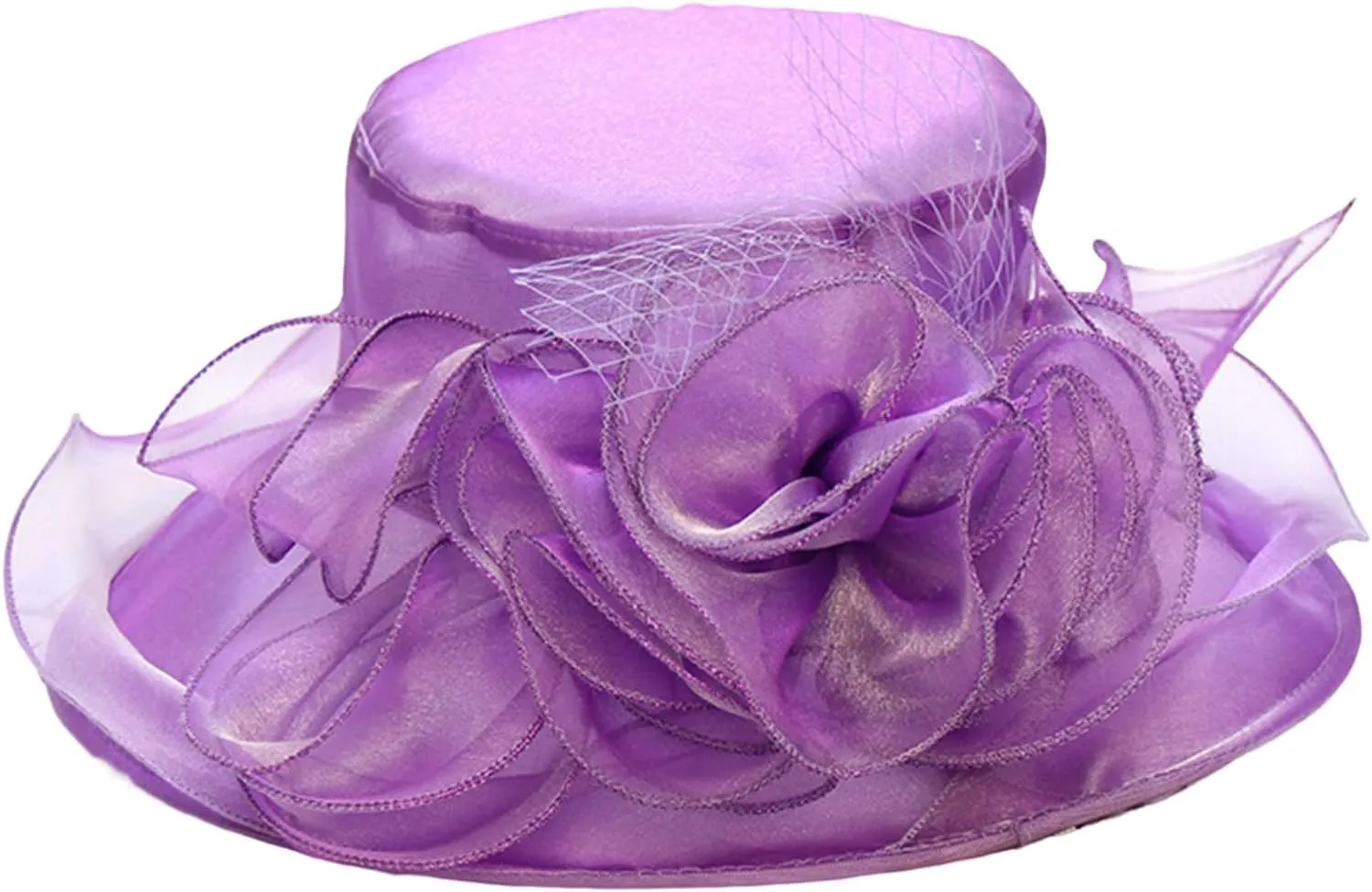 Women's Sun Hat Wide Brim Mesh Big Bowknot Decoration Floppy Wide Brim Cap Deep Style Elegant Ponytail Beach Hats