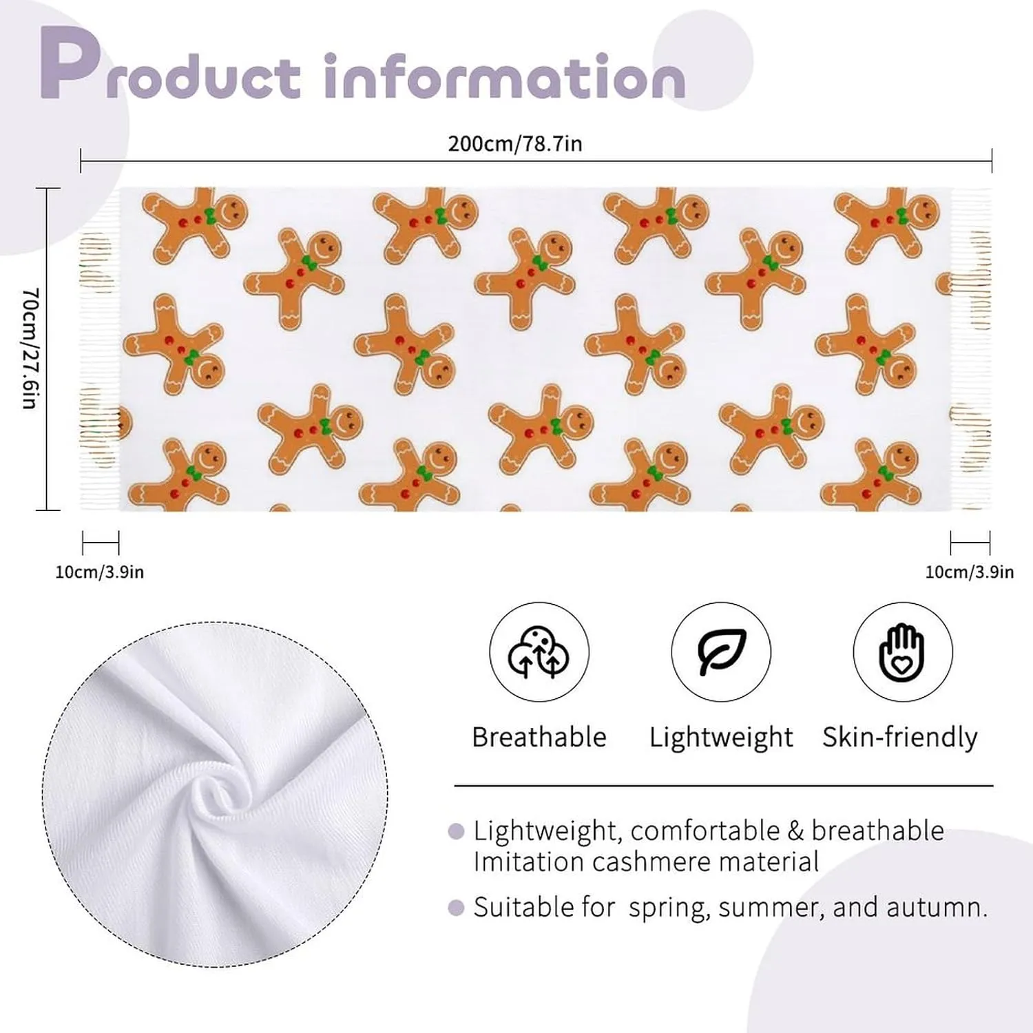 Womens Winter Scarf Scarves Soft Lightweight Blanket Thick Large Wrap Shawl